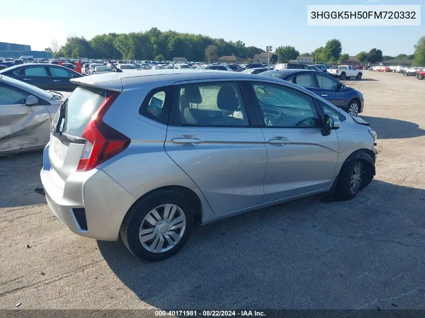 2015 Honda Fit Lx VIN: 3HGGK5H50FM720332 Lot: 40171981