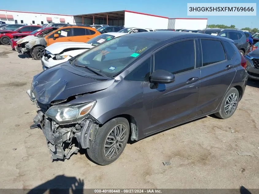 3HGGK5H5XFM769666 2015 Honda Fit Lx