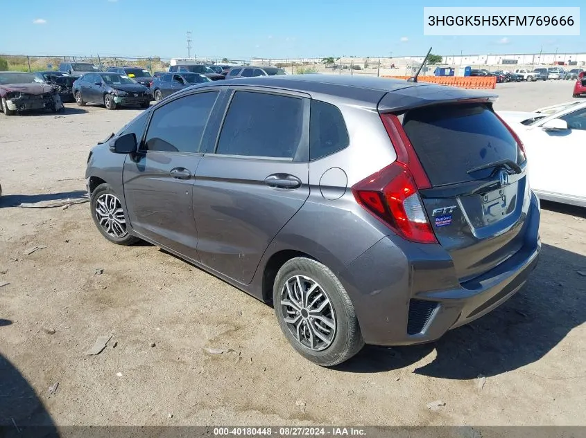 3HGGK5H5XFM769666 2015 Honda Fit Lx