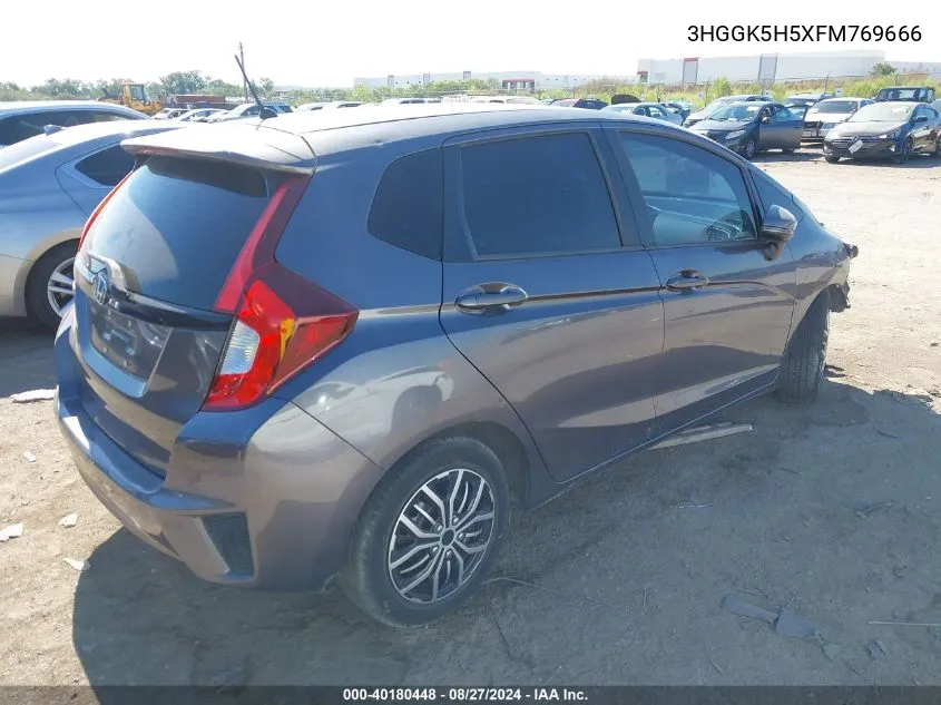 3HGGK5H5XFM769666 2015 Honda Fit Lx