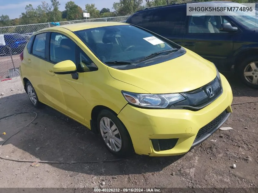 2015 Honda Fit Lx VIN: 3HGGK5H58FM774896 Lot: 40326232