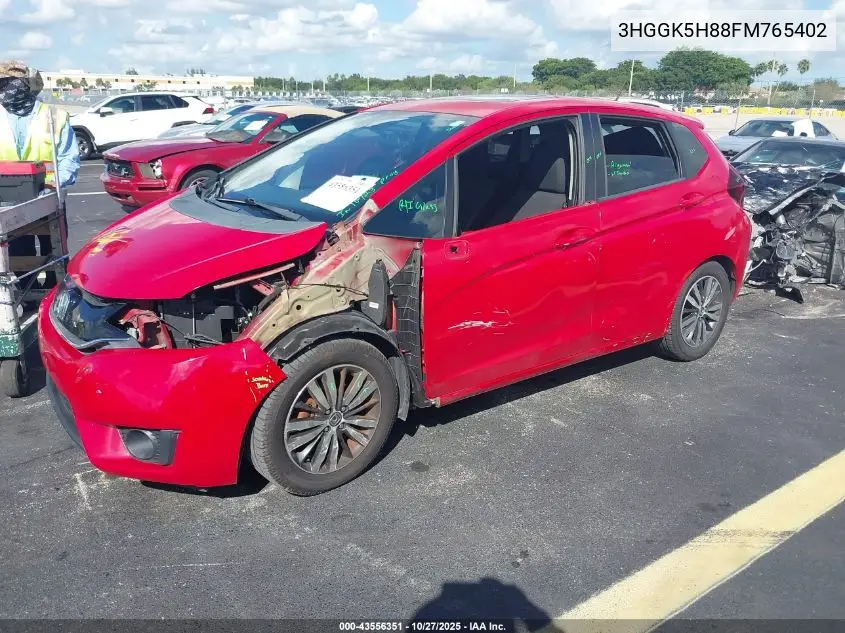 3HGGK5H88FM765402 2015 Honda Fit Ex/Ex-L