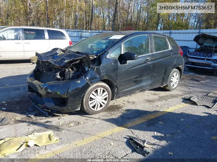 3HGGK5H56FM753657 2015 Honda Fit Lx