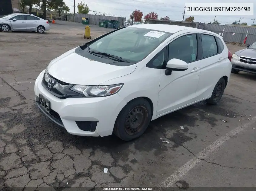 3HGGK5H59FM726498 2015 Honda Fit Lx