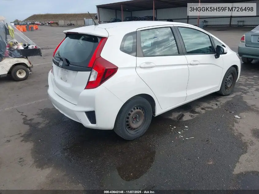 3HGGK5H59FM726498 2015 Honda Fit Lx