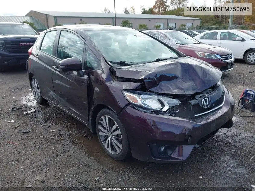 3HGGK5H87FM750695 2015 Honda Fit Ex/Ex-L