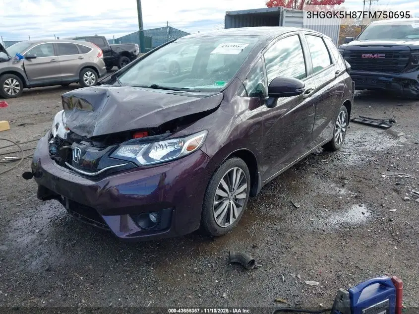 3HGGK5H87FM750695 2015 Honda Fit Ex/Ex-L