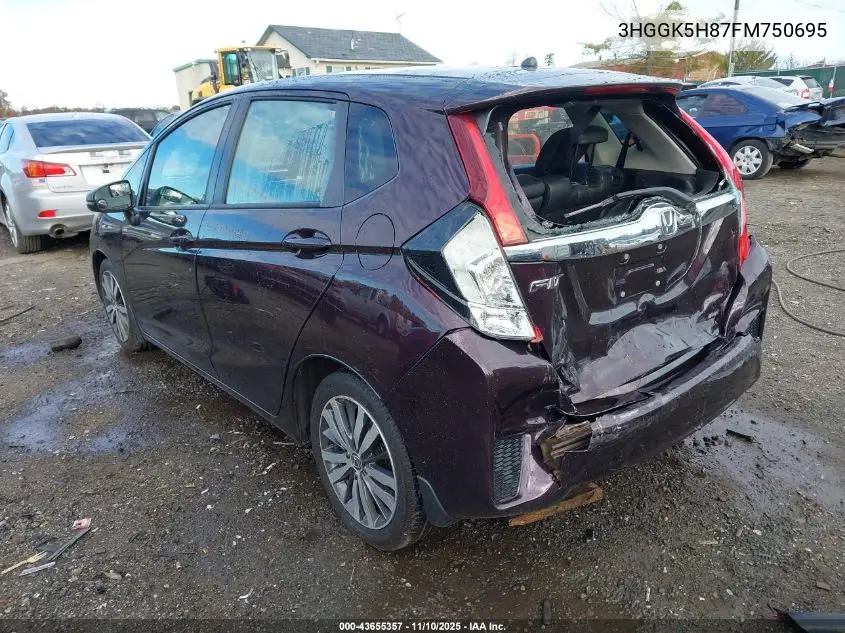 3HGGK5H87FM750695 2015 Honda Fit Ex/Ex-L