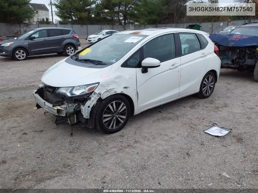 3HGGK5H82FM757540 2015 Honda Fit Ex/Ex-L