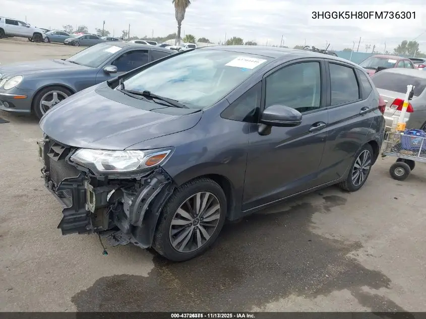 3HGGK5H80FM736301 2015 Honda Fit Ex/Ex-L