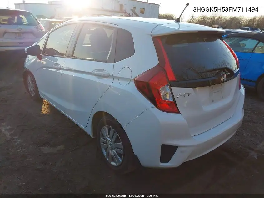 3HGGK5H53FM711494 2015 Honda Fit Lx