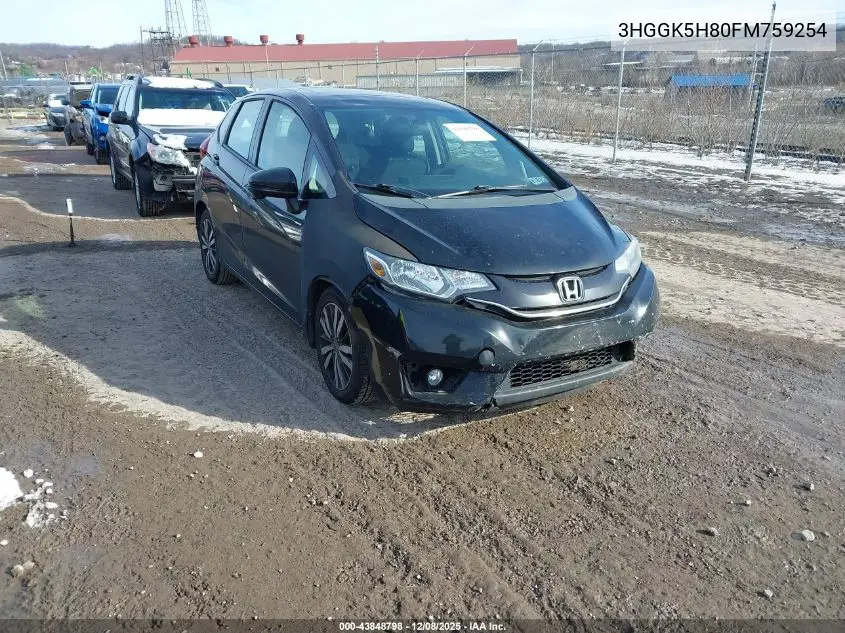 3HGGK5H80FM759254 2015 Honda Fit Ex/Ex-L