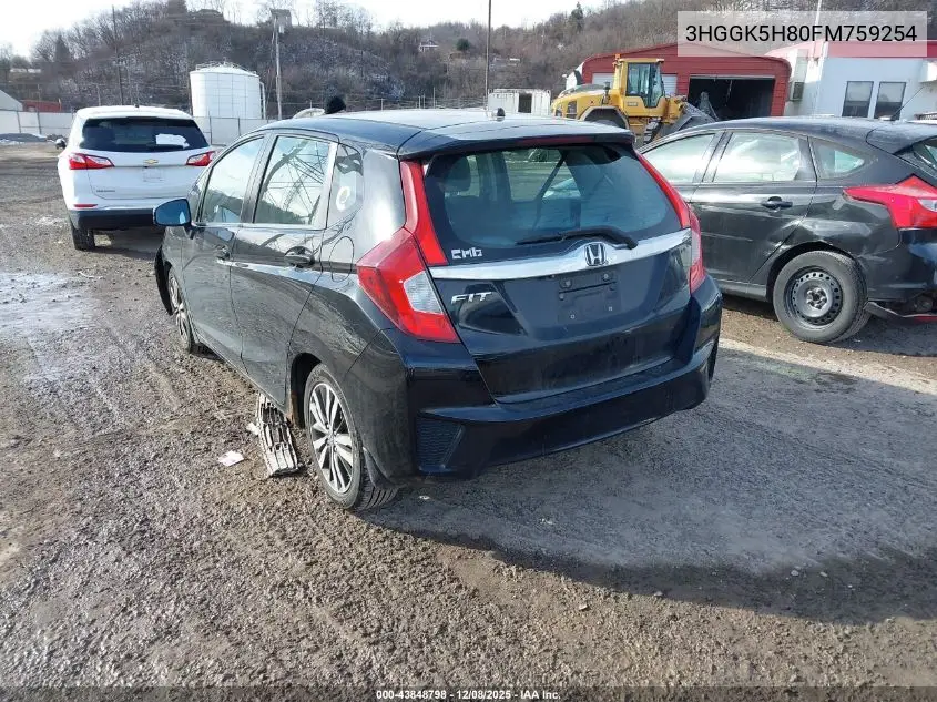 3HGGK5H80FM759254 2015 Honda Fit Ex/Ex-L