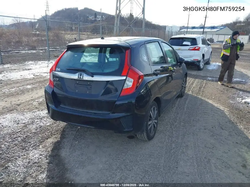 3HGGK5H80FM759254 2015 Honda Fit Ex/Ex-L