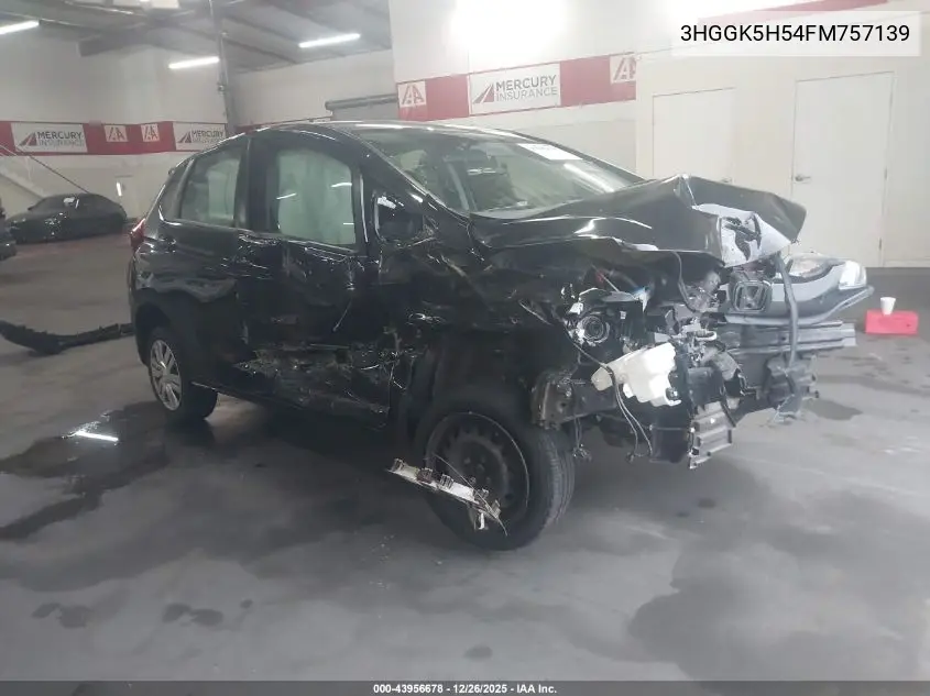 3HGGK5H54FM757139 2015 Honda Fit Lx