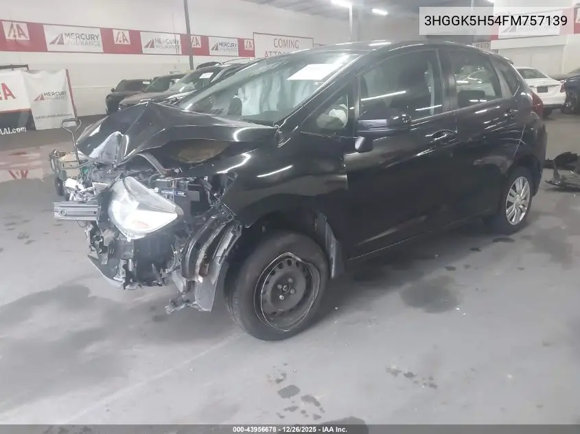 3HGGK5H54FM757139 2015 Honda Fit Lx
