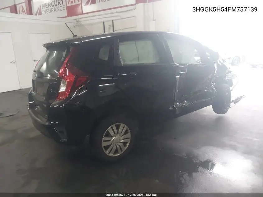 3HGGK5H54FM757139 2015 Honda Fit Lx