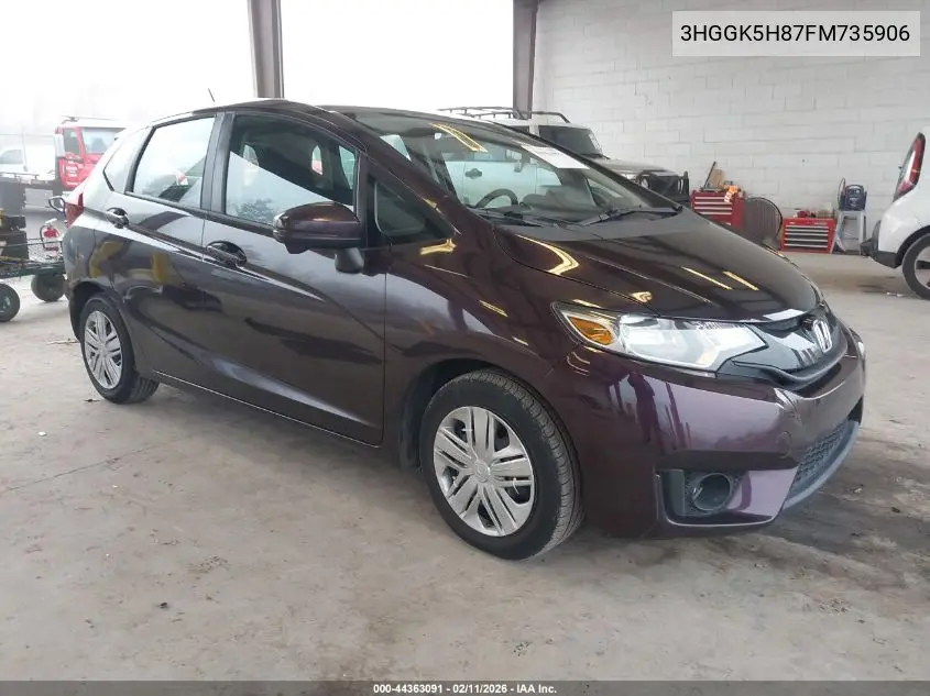 3HGGK5H87FM735906 2015 Honda Fit Ex/Ex-L