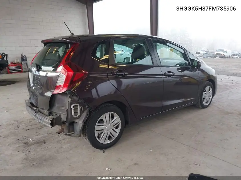 3HGGK5H87FM735906 2015 Honda Fit Ex/Ex-L