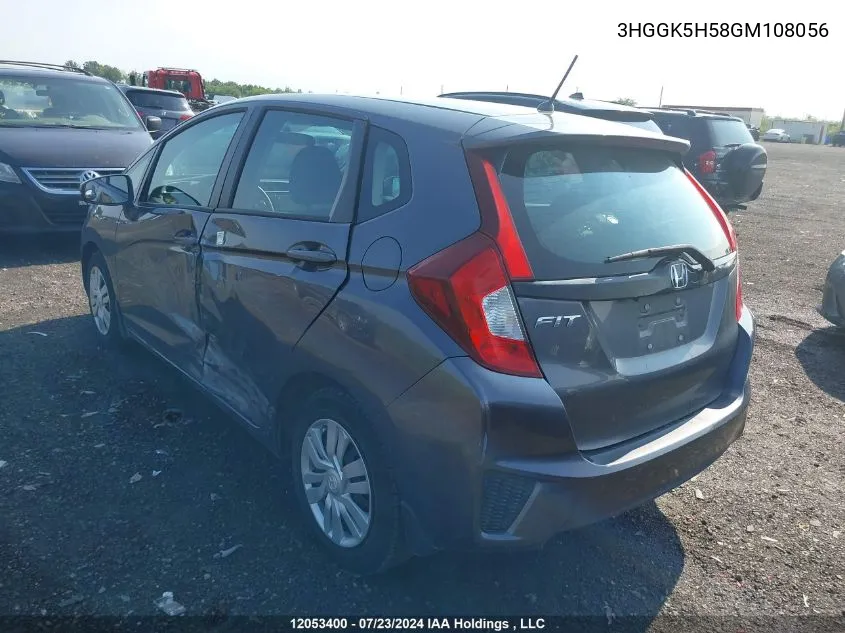 3HGGK5H58GM108056 2016 Honda Fit