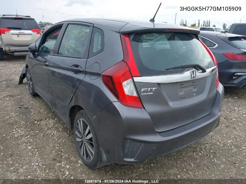 2016 Honda Fit VIN: 3HGGK5H77GM105909 Lot: 12057675