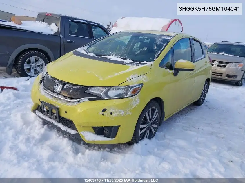 3HGGK5H76GM104041 2016 Honda Fit Ex