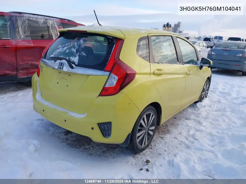 3HGGK5H76GM104041 2016 Honda Fit Ex