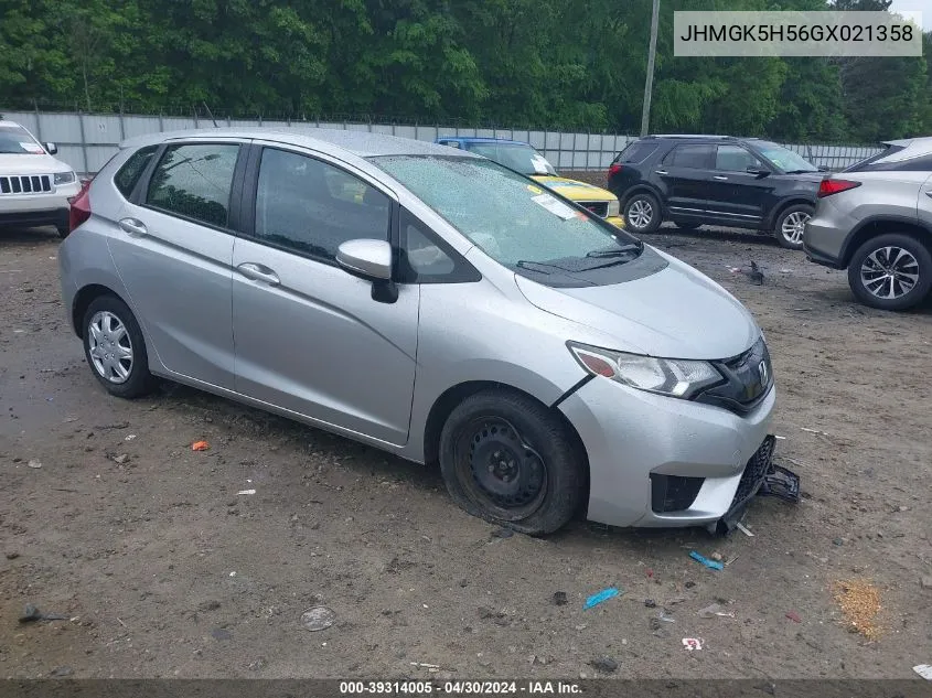 JHMGK5H56GX021358 2016 Honda Fit Lx