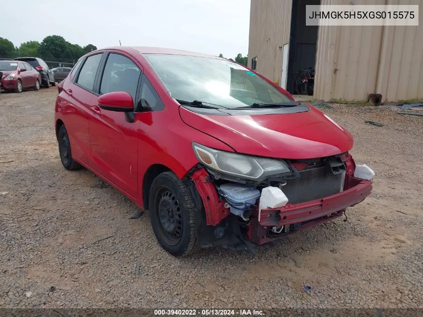 JHMGK5H5XGS015575 2016 Honda Fit Lx