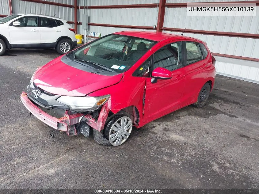 2016 Honda Fit Lx VIN: JHMGK5H55GX010139 Lot: 39418594