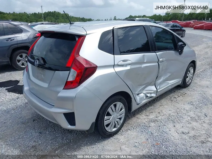 JHMGK5H58GX026660 2016 Honda Fit Lx