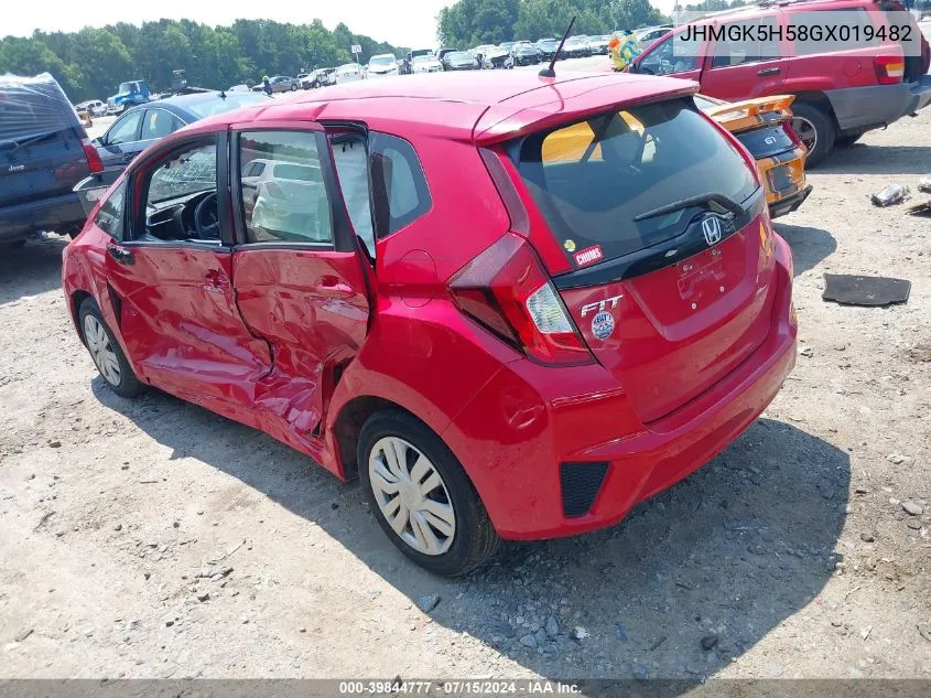 JHMGK5H58GX019482 2016 Honda Fit Lx