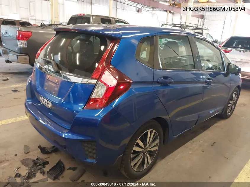 2016 Honda Fit Ex-L VIN: 3HGGK5H86GM705894 Lot: 39849818