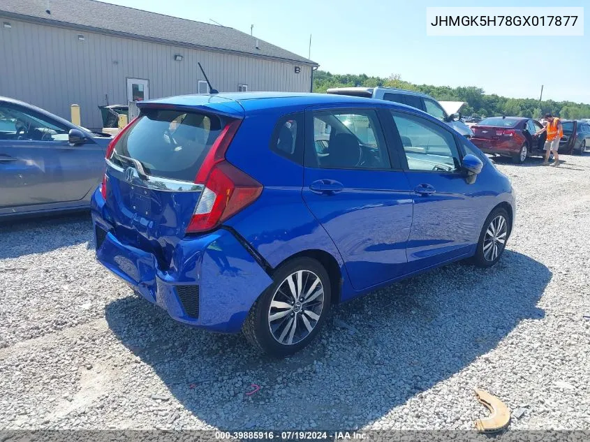 JHMGK5H78GX017877 2016 Honda Fit Ex/Exl