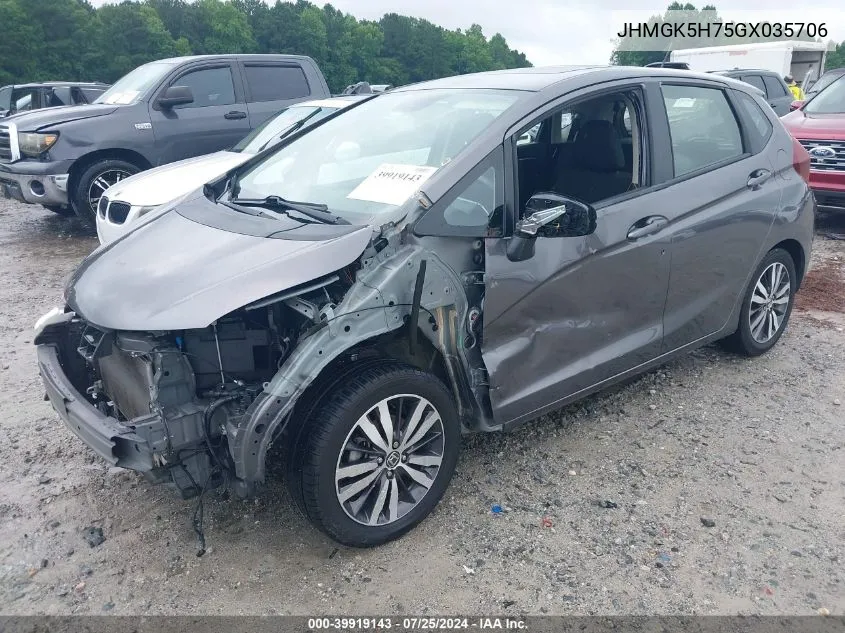 JHMGK5H75GX035706 2016 Honda Fit Ex