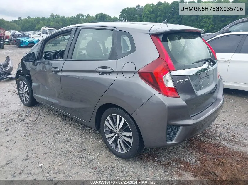 JHMGK5H75GX035706 2016 Honda Fit Ex