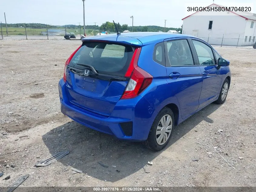 2016 Honda Fit Lx VIN: 3HGGK5H58GM704820 Lot: 39977876