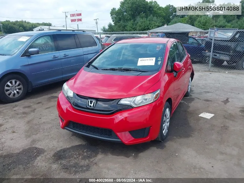 2016 Honda Fit Lx VIN: JHMGK5H55GS014088 Lot: 40029588