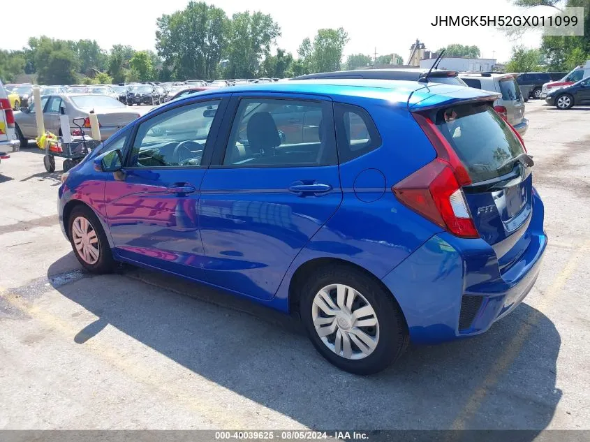 JHMGK5H52GX011099 2016 Honda Fit Lx