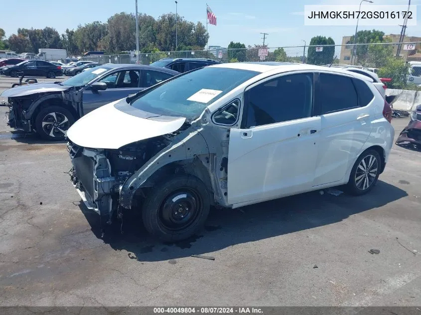 JHMGK5H72GS016172 2016 Honda Fit Ex