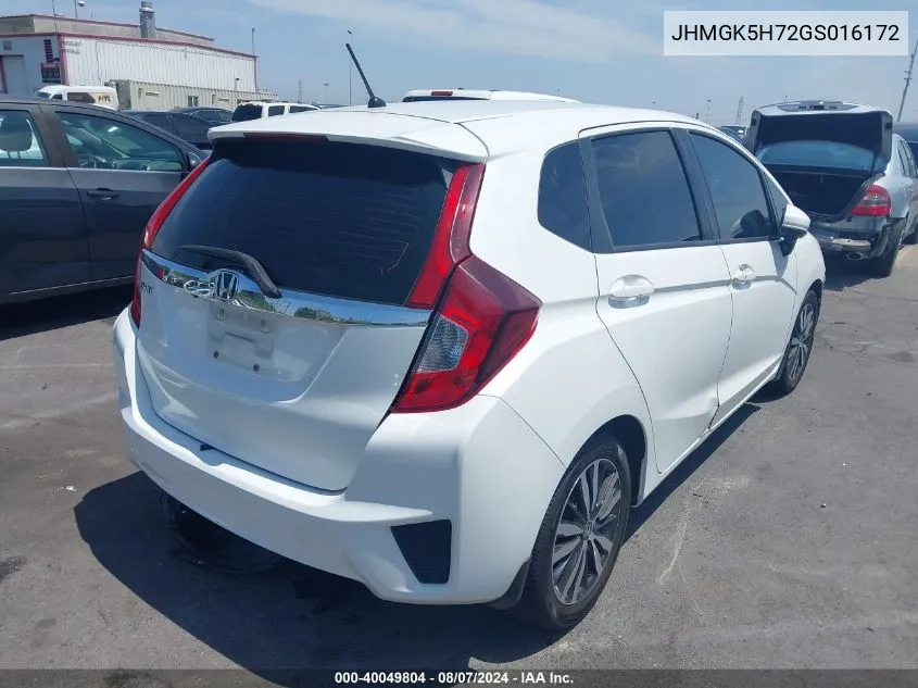 JHMGK5H72GS016172 2016 Honda Fit Ex