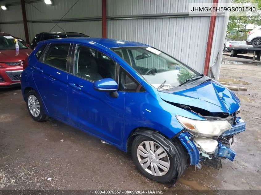 JHMGK5H59GS001540 2016 Honda Fit Lx