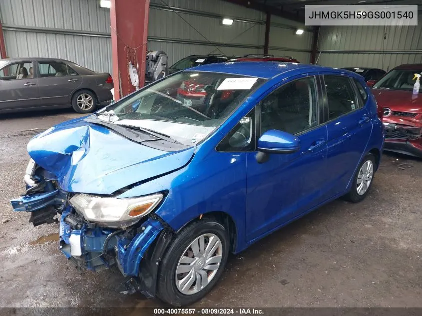 JHMGK5H59GS001540 2016 Honda Fit Lx