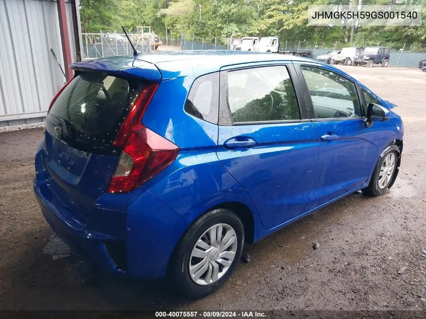 JHMGK5H59GS001540 2016 Honda Fit Lx