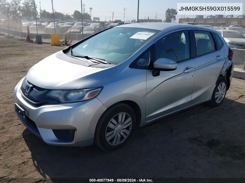 JHMGK5H59GX015599 2016 Honda Fit Lx