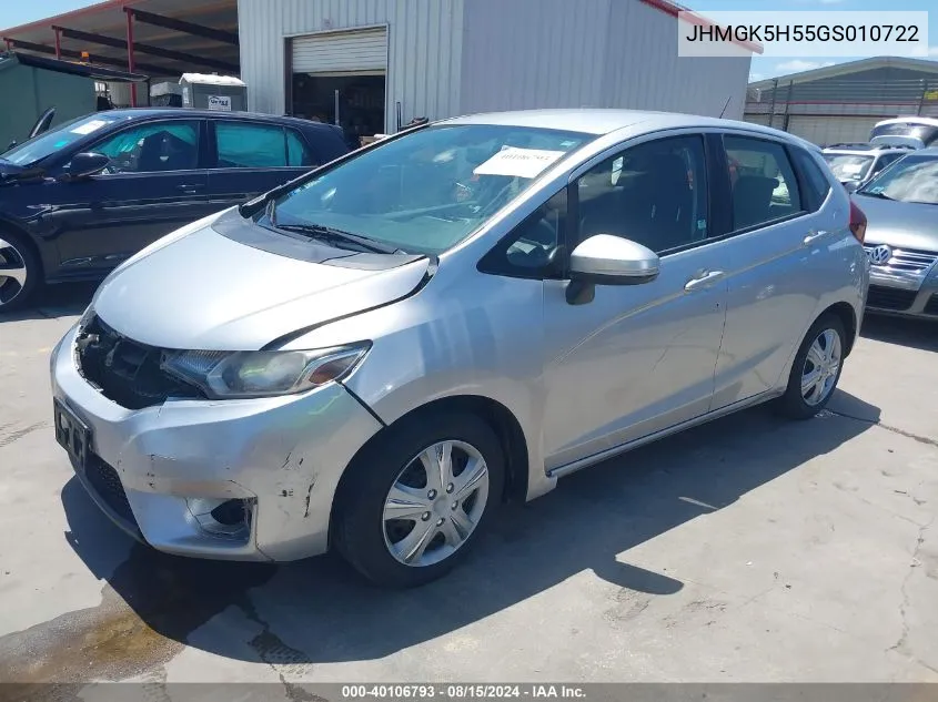 JHMGK5H55GS010722 2016 Honda Fit Lx