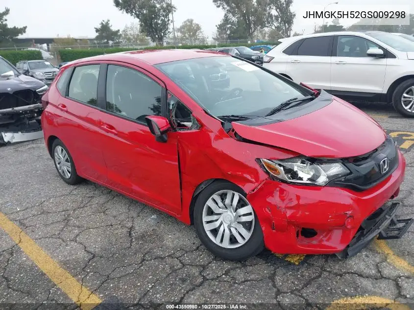 JHMGK5H52GS009298 2016 Honda Fit Lx