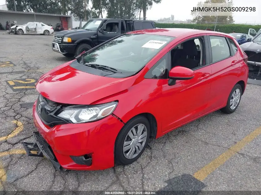JHMGK5H52GS009298 2016 Honda Fit Lx
