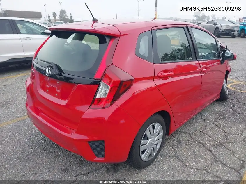 JHMGK5H52GS009298 2016 Honda Fit Lx