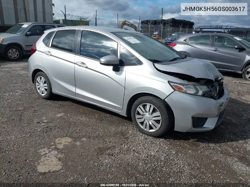 JHMGK5H56GS003617 2016 Honda Fit Lx